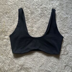 Joah Brown contour bra in sueded onyx